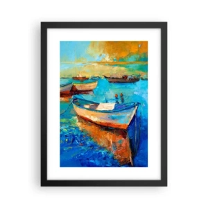 Poster in einem schwarzem Rahmen - In der südlichen Bucht - 30x40 cm