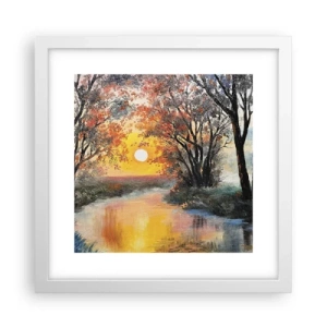 Poster in einem weißen Rahmen - Herbststimmung - 30x30 cm