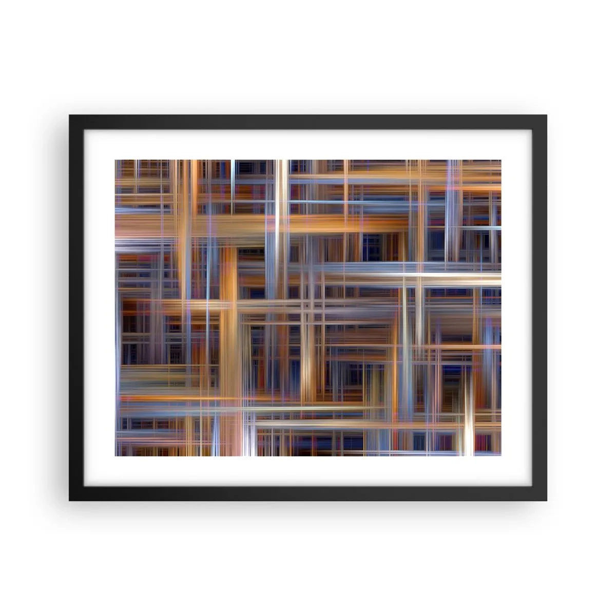 Poster in einem schwarzem Rahmen - Aus Licht gewebt - 50x40 cm