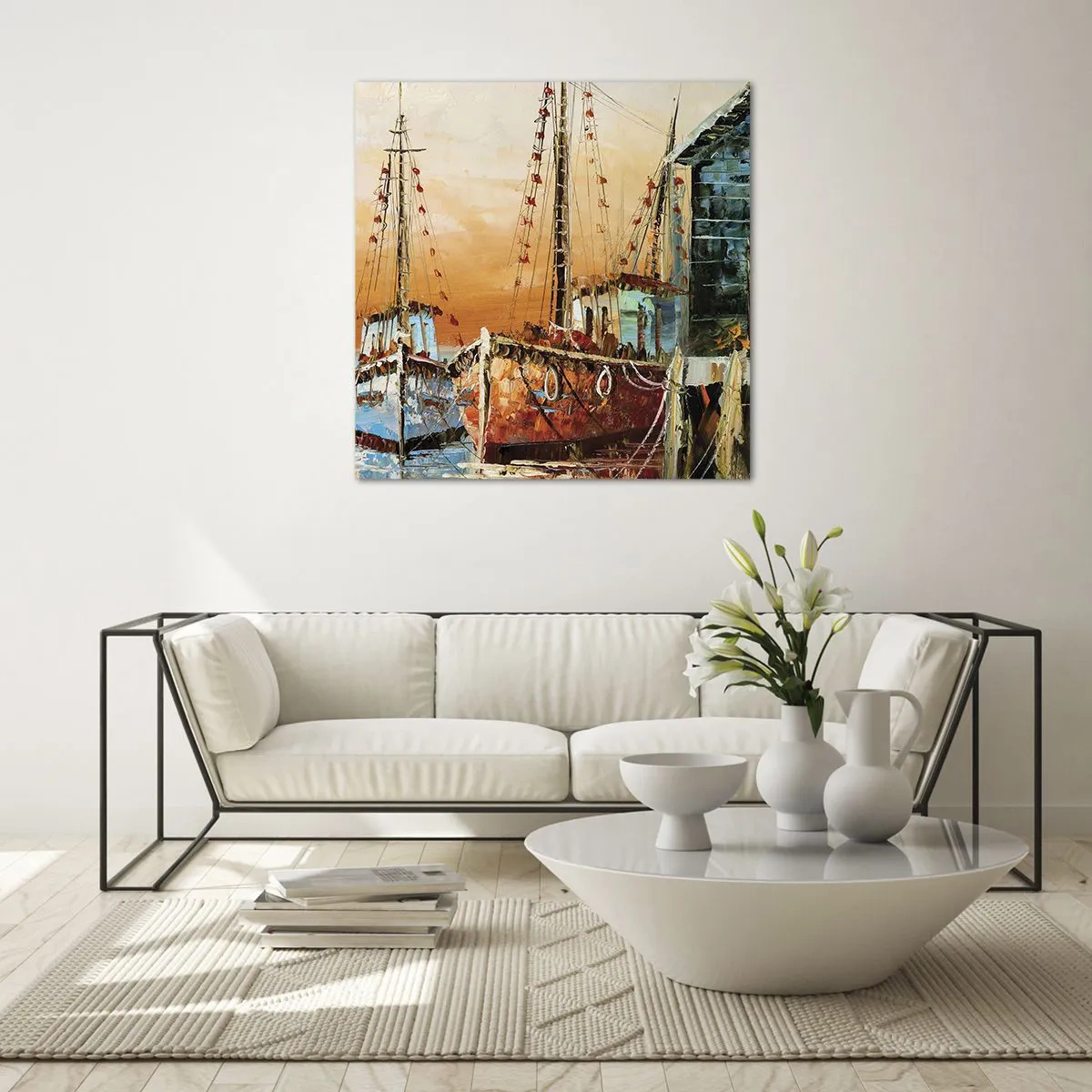 Glasbild - Bild auf glas - Friedliche Rückkehr - 60x60 cm