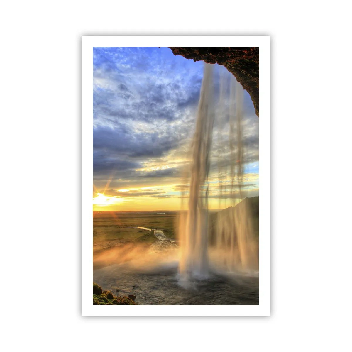 Poster - Die Welt hinter einem Schleier aus Tropfen - 61x91 cm