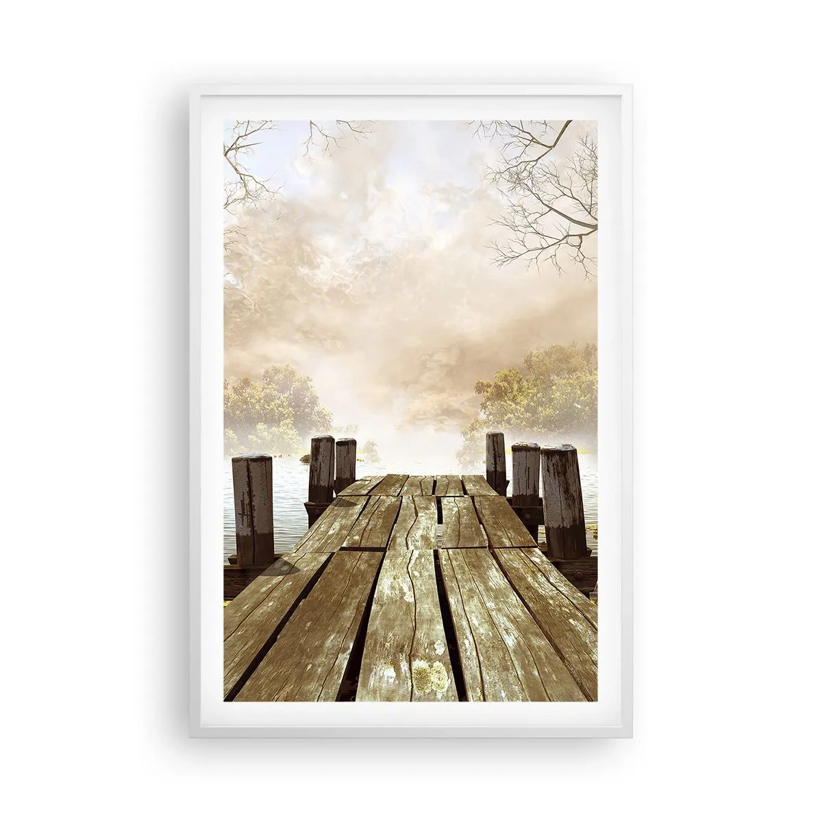 Poster in einem weißen Rahmen - Die milde Traurigkeit des Herbstes - 61x91 cm