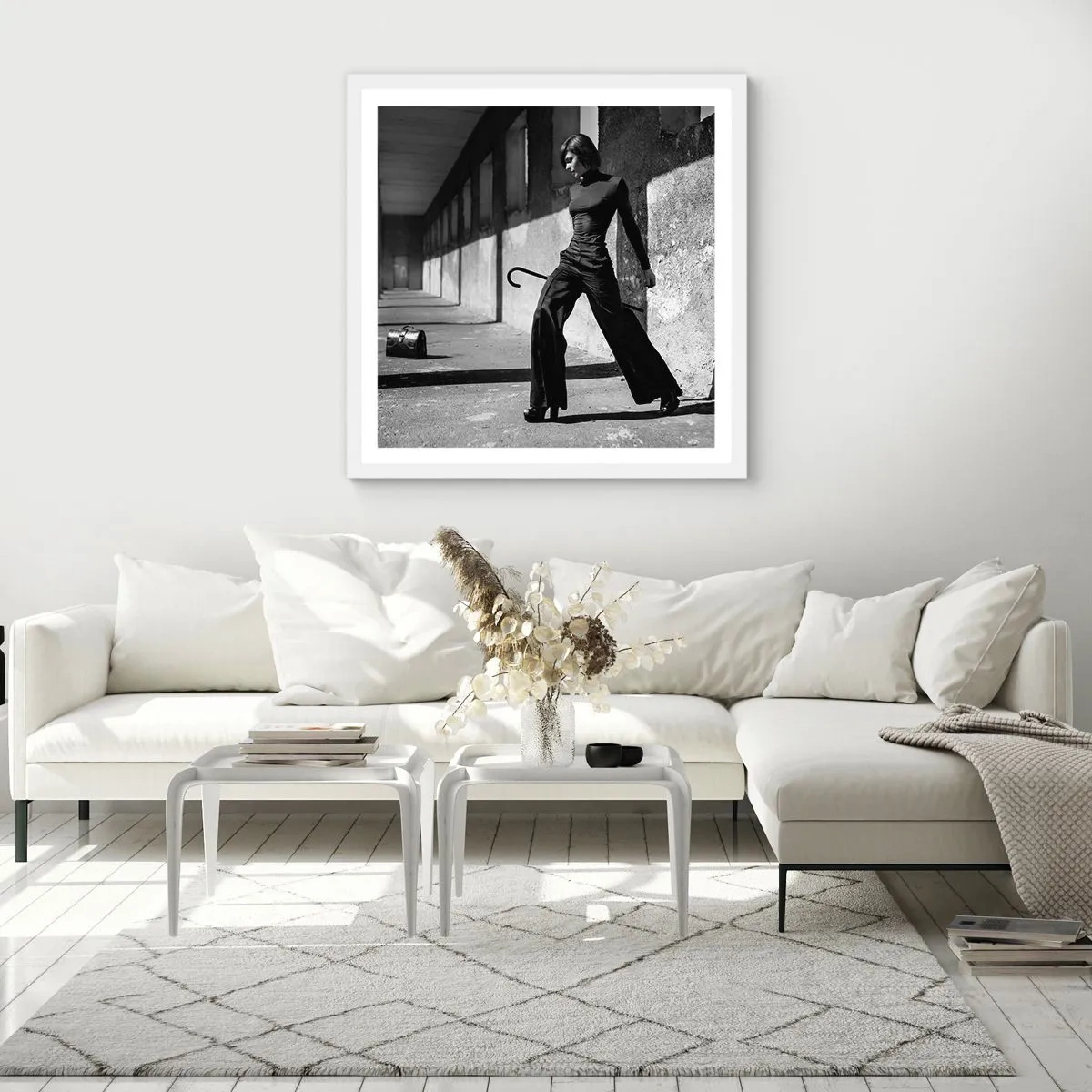 Poster in einem weißen Rahmen - Urbane Eleganz - 30x30 cm