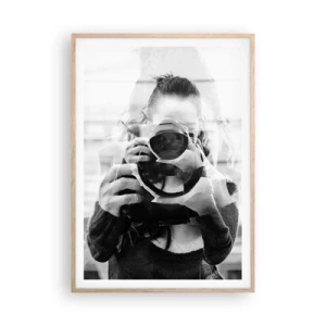 Poster in einem Rahmen aus heller Eiche - Schöpfer und Material - 70x100 cm