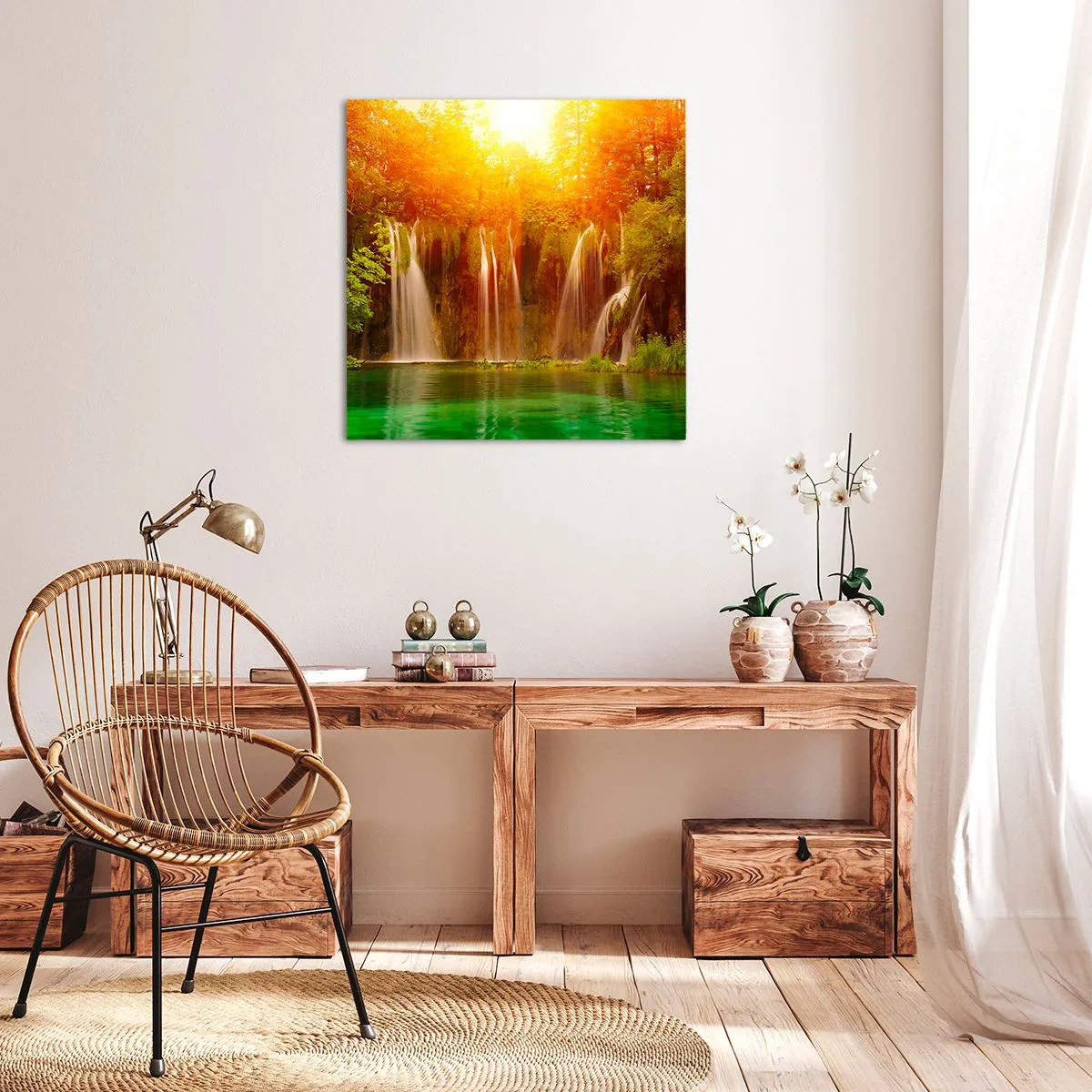 Bild auf Leinwand - Leinwandbild - In der Sonne und im Schatten - 50x50 cm