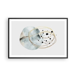 Poster in einem schwarzem Rahmen - Vom Weltraum umarmt - 91x61 cm