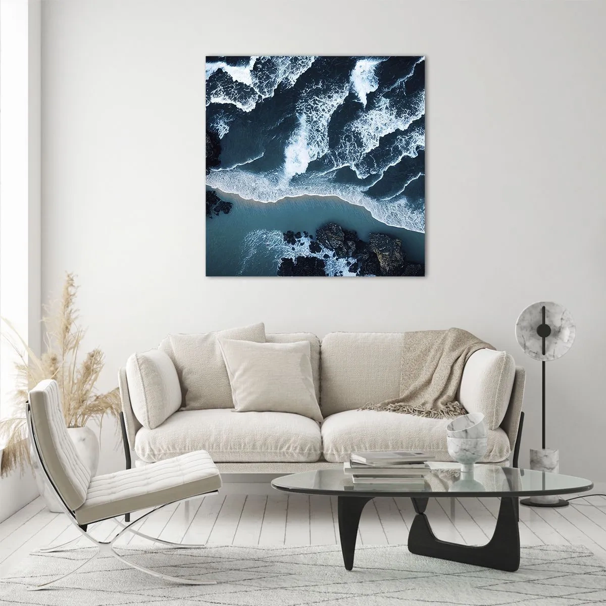 Glasbild - Bild auf glas - In Wellen gehüllt - 40x40 cm