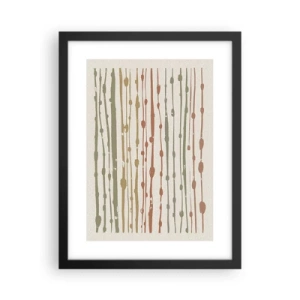 Poster in einem schwarzem Rahmen - Musikalische Notation von Farben - 30x40 cm