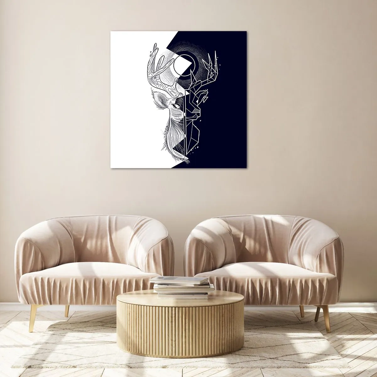 Glasbild - Bild auf glas - Der Kampf und die Einheit der Gegensätze - 50x50 cm