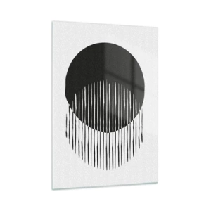 Glasbild - Bild auf glas - Eine minimalistische Form aus zwei sich kreuzenden Kreisen - 50x70cm - Sein Alter Ego - Moderne Wanddekoration für Wohnzimmer und Schlafzimmer ARTTOR