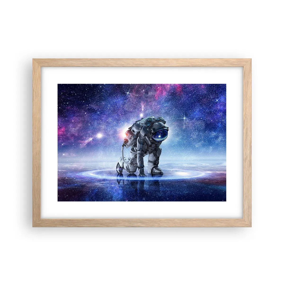 Poster in einem Rahmen aus heller Eiche - Der Sternenhimmel über mir - 40x30 cm