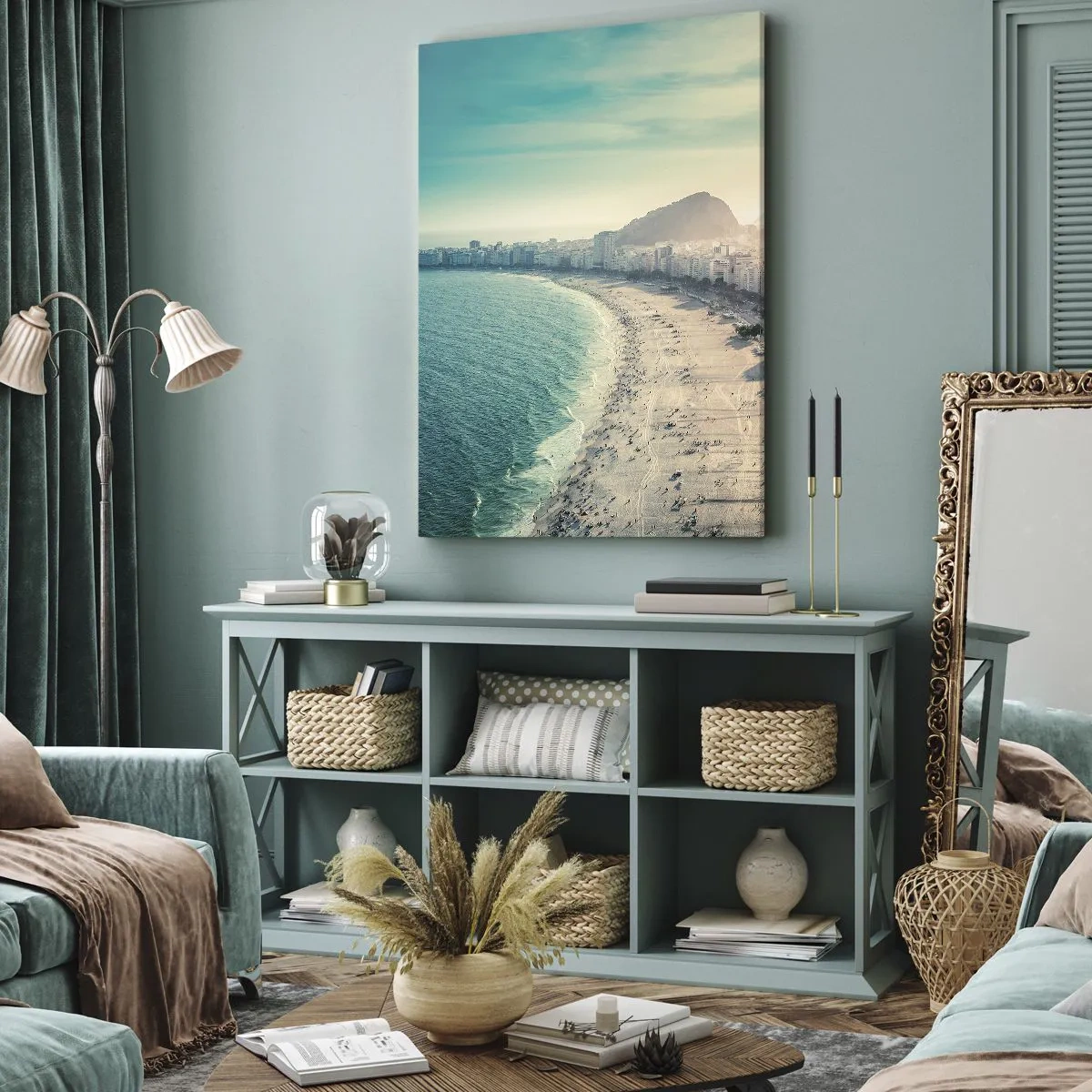 Bild auf Leinwand - Leinwandbild - Ewiger Urlaub in Rio - 55x100 cm