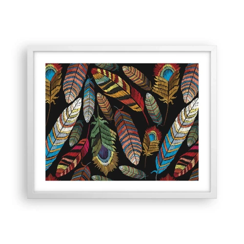 Poster in einem weißen Rahmen - Der Vogelkarneval - 50x40 cm