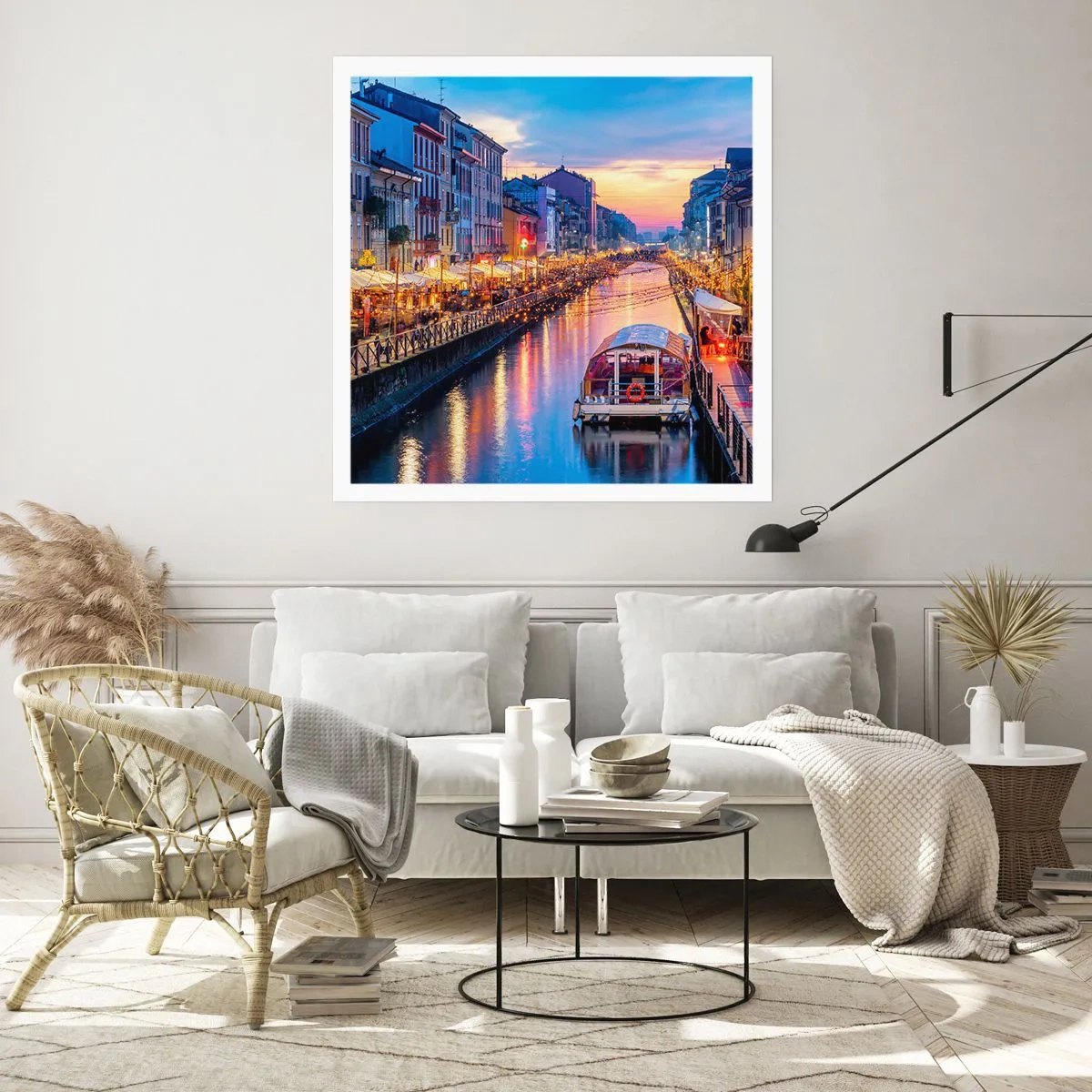 Poster - Ein Abend voller Licht und Spaß - 60x60 cm