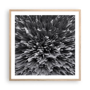 Poster in einem Rahmen aus heller Eiche - Härter kann es nicht werden - 60x60 cm