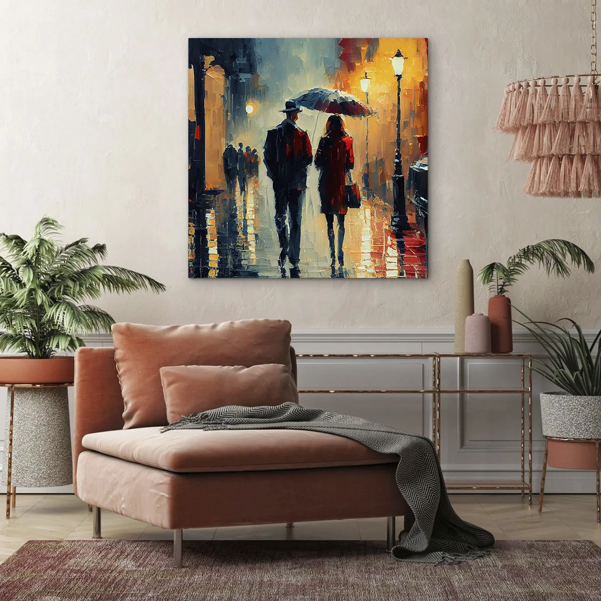 Bild auf Leinwand - Leinwandbild - Urbane Liebesgeschichte - 30x30 cm