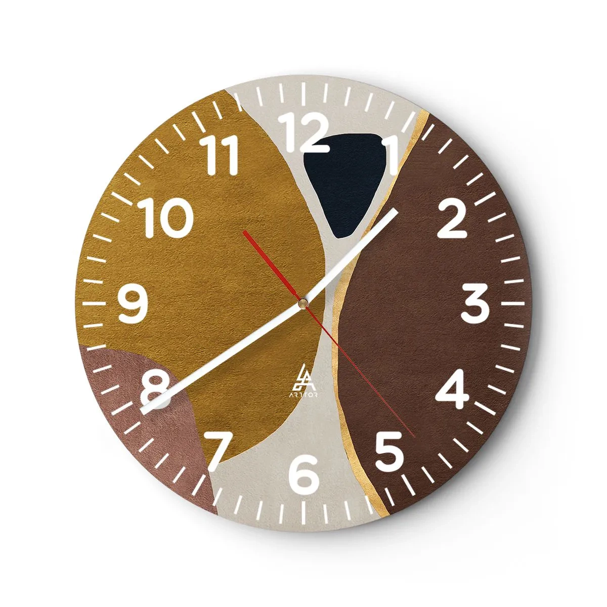 Wanduhr - Glasuhr - Abstraktion – ein Ort im Raum - 40x40 cm