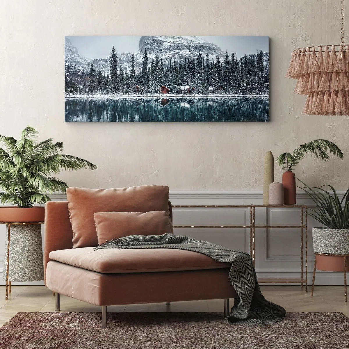 Bild auf Leinwand - Leinwandbild - Kanadischer Rückzug - 100x40 cm