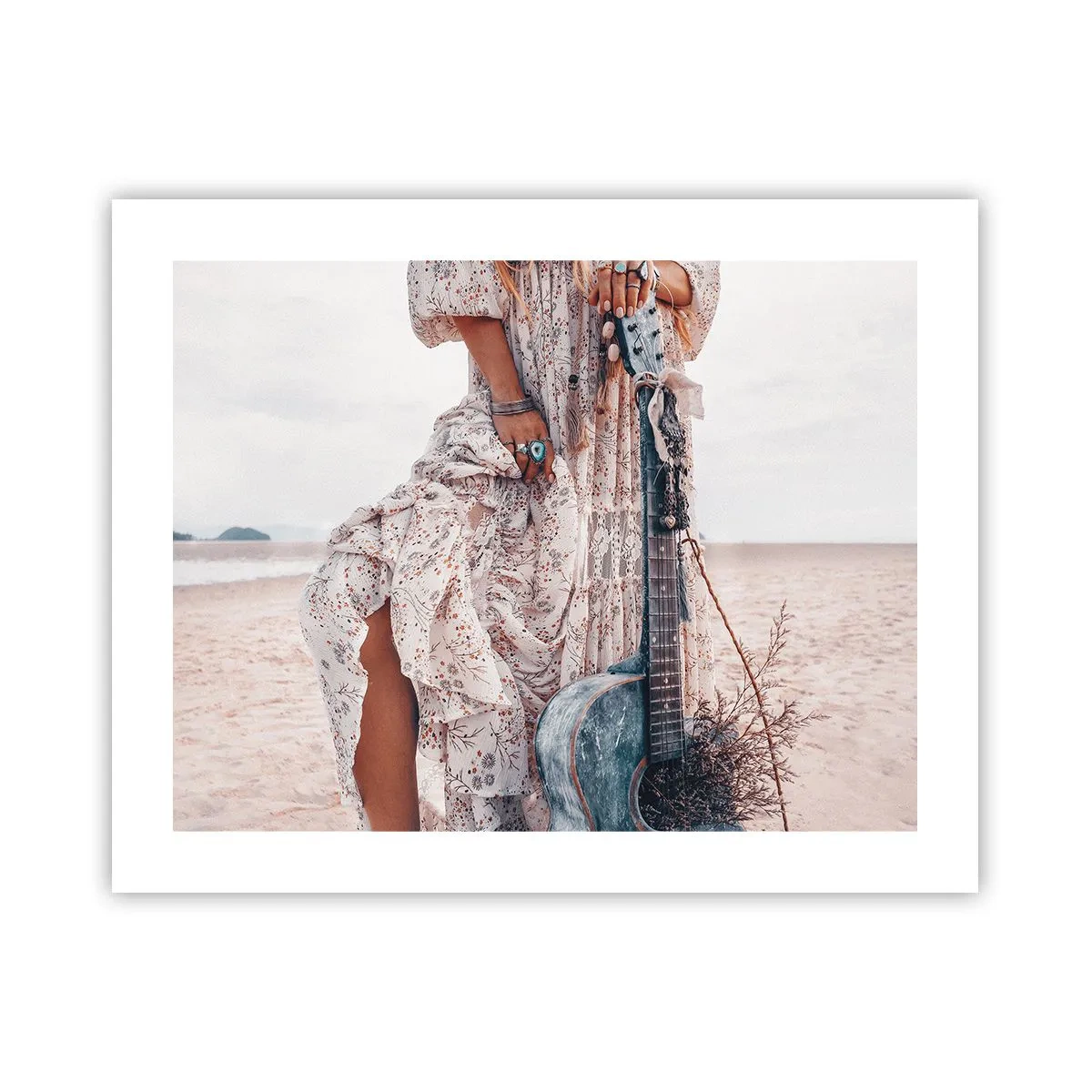 Poster - Kinderblumen auf dem Weg - 50x40 cm