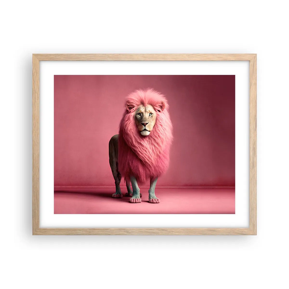 Poster in einem Rahmen aus heller Eiche - Und du hast keine Angst mehr - 50x40 cm