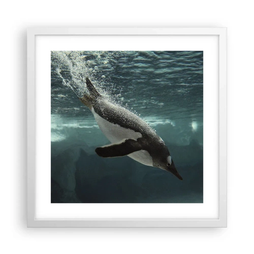 Poster in einem weißen Rahmen - Willkommen in meiner Welt - 40x40 cm