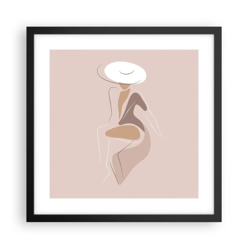 Poster in einem schwarzem Rahmen - Eine Dame sein - 40x40 cm