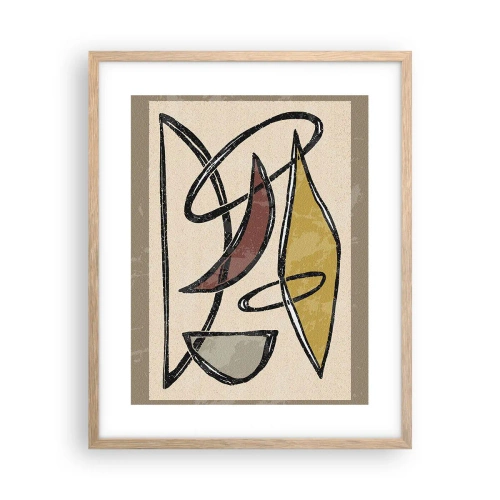 Poster in einem Rahmen aus heller Eiche - Vertikale und Horizontale - 40x50 cm