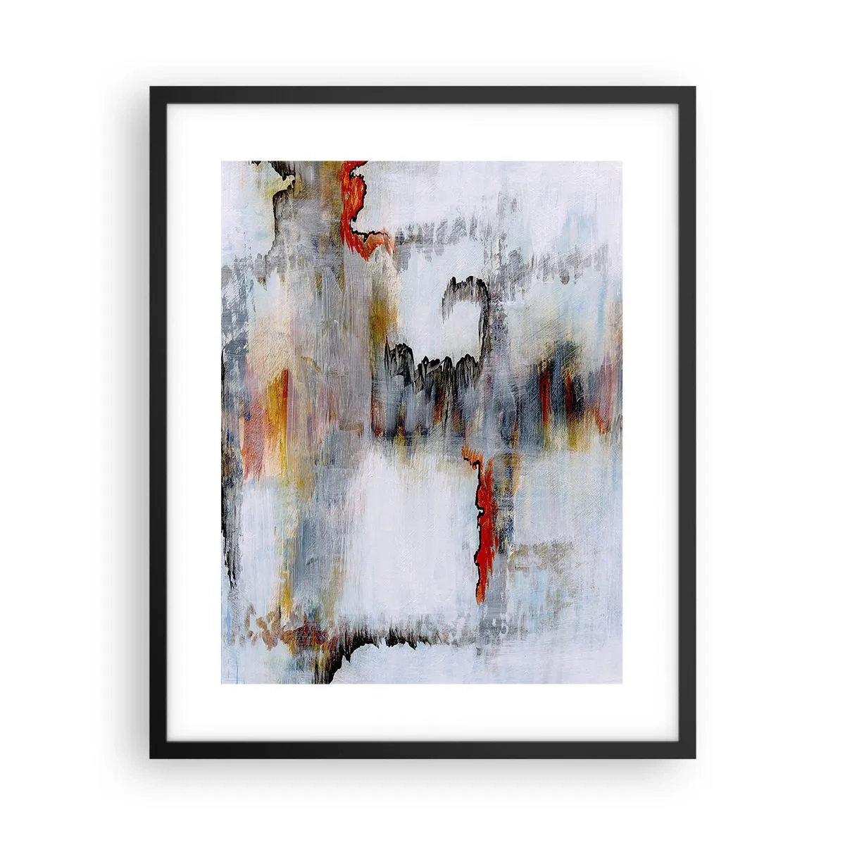 Poster in einem schwarzem Rahmen - Ein Stock auf dem Wasser - 40x50 cm