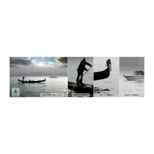 Fototapeten Muster Premium Sand - Eine fabelhafte Stadt aus Wasser und Nebel - Landschaft, Stadt, Venedig - 100x30 cm