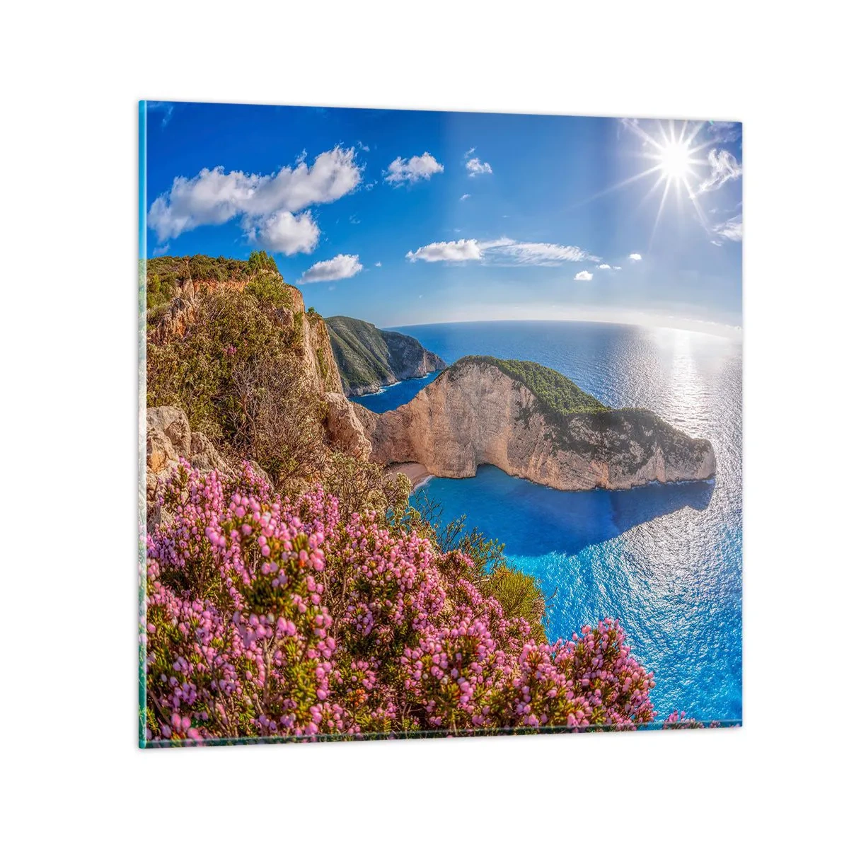 Glasbild - Bild auf glas - Mein toller Griechenlandurlaub - 30x30 cm