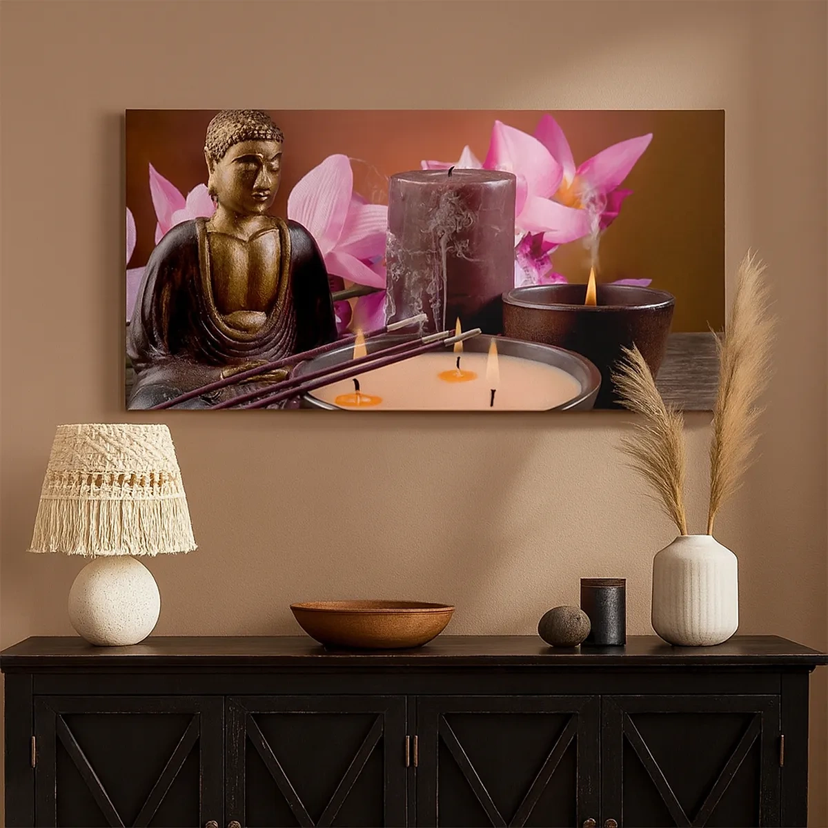 Bild auf Leinwand - Leinwandbild - Den Geist frei machen, den Körper beruhigen - 30x30 cm