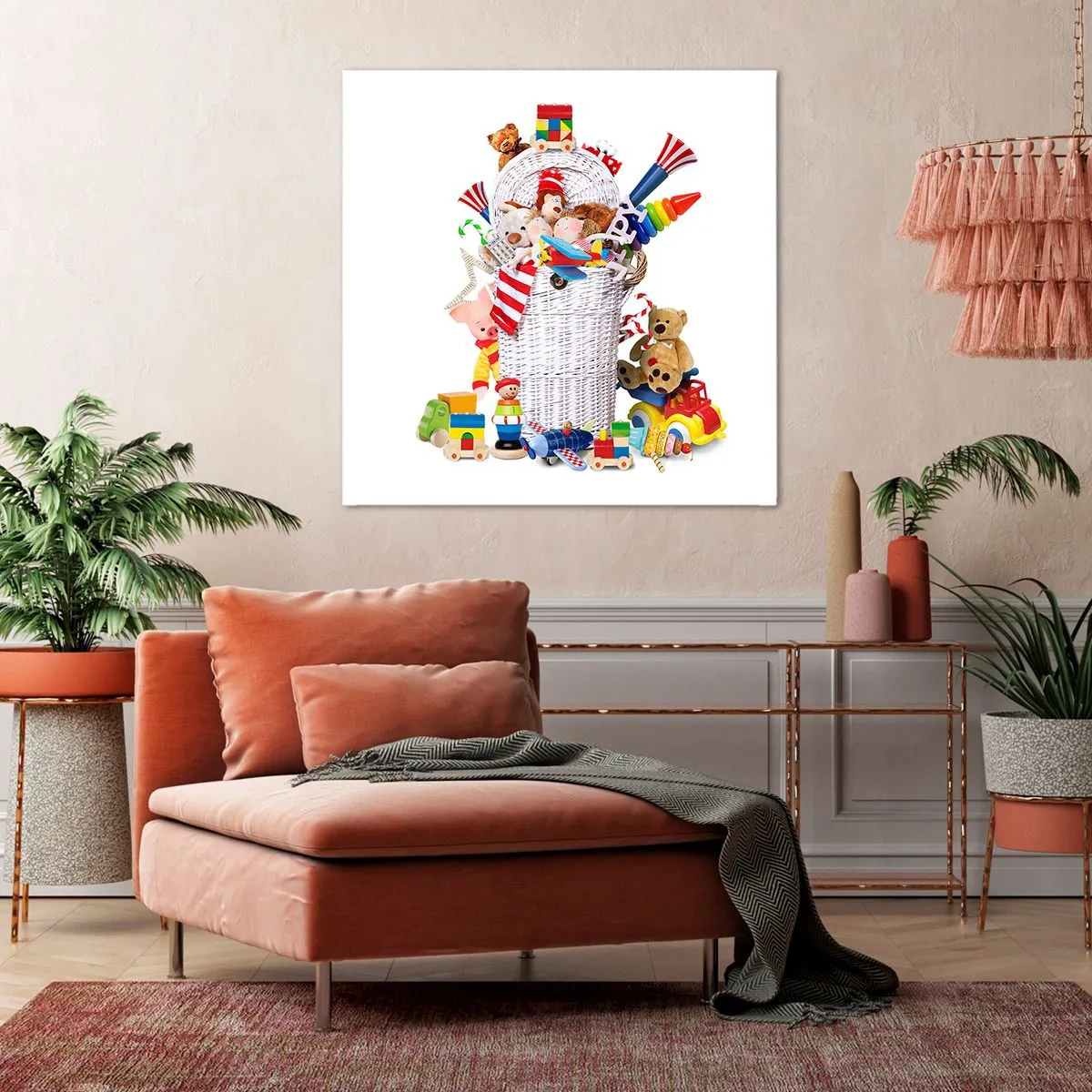 Bild auf Leinwand - Leinwandbild - Schätze für Kleinkinder - 30x30 cm