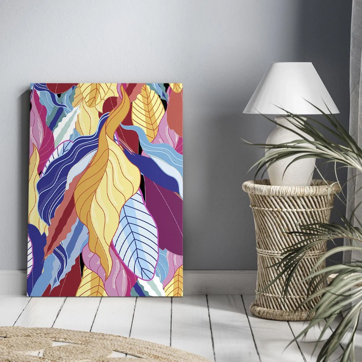 Bild auf Leinwand - Leinwandbild - Buntes Durcheinander - 65x120 cm