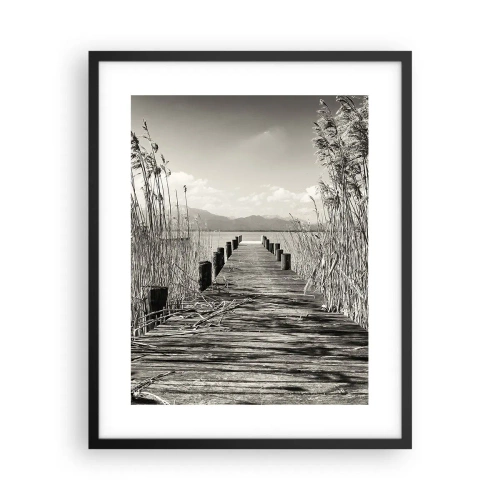 Poster in einem schwarzem Rahmen - In der Stille des Grases - 40x50 cm