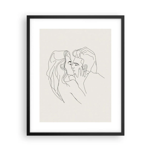 Poster in einem schwarzem Rahmen - Verstrickt im Gefühl - 40x50 cm