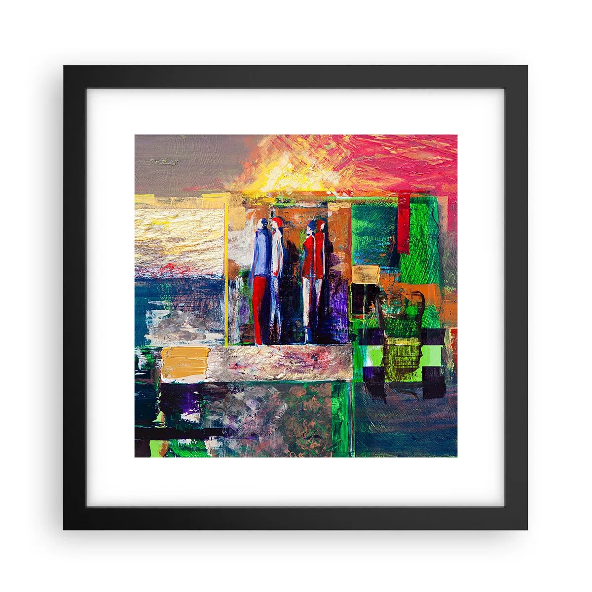 Poster in einem schwarzem Rahmen - Beziehungen und Emotionen - 30x30 cm