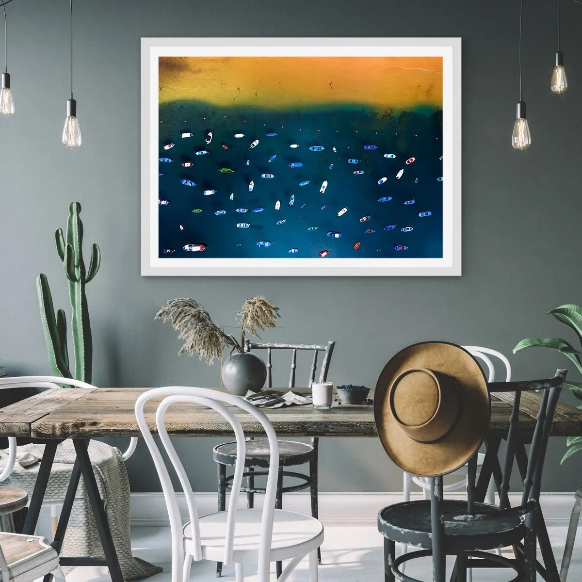 Poster in einem weißen Rahmen - Feiertagsspiel - 50x40 cm