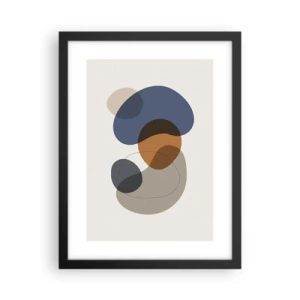 Poster in einem schwarzem Rahmen - Farbtropfen - 30x40 cm