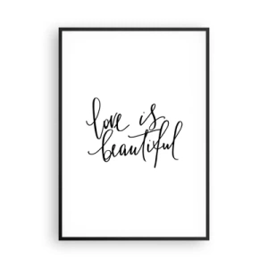 Poster in einem schwarzem Rahmen - Lies und wiederhol - 70x100 cm