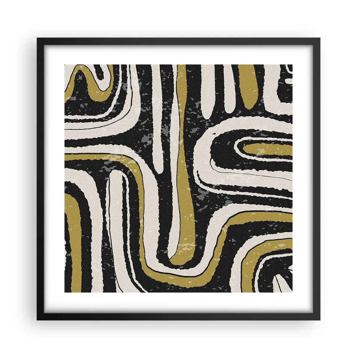 Poster in einem schwarzem Rahmen - Komposition: Straßen und Gassen - 50x50 cm