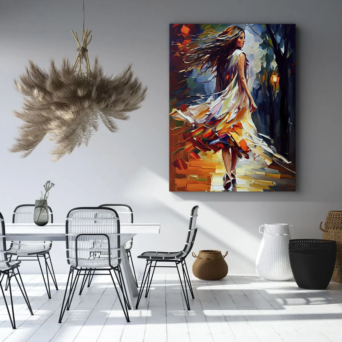 Bild auf Leinwand - Leinwandbild - Herbstmädchen - 55x100 cm