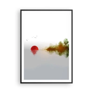 Poster in einem schwarzem Rahmen - Versprechen der Ruhe - 70x100 cm