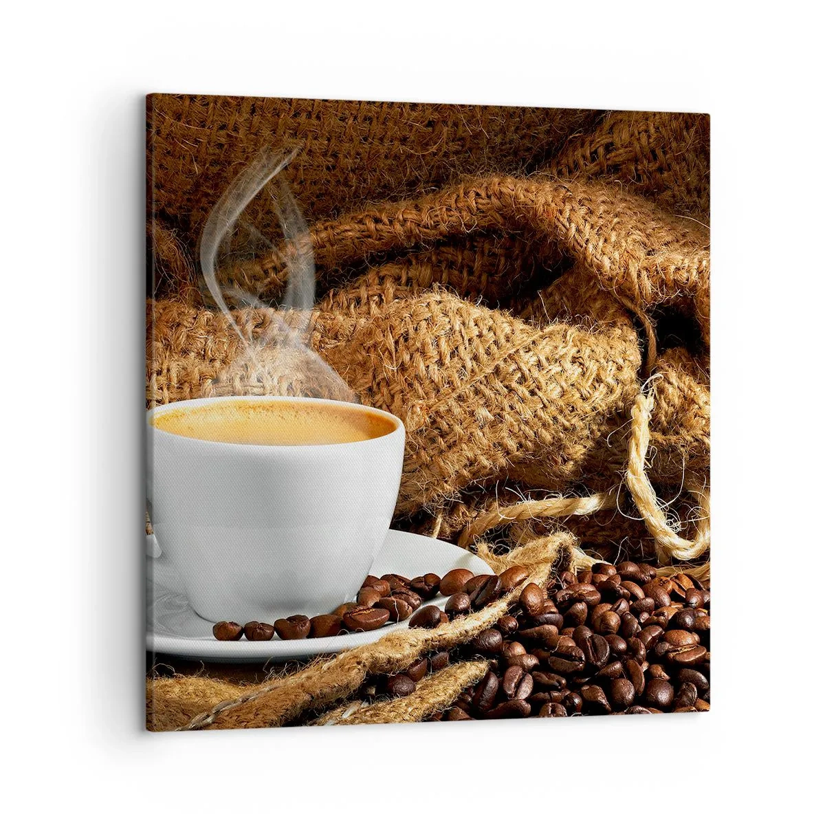 Bild auf Leinwand - Leinwandbild - Der Geruch von Mokka und die Dicke der Honigflüssigkeit - 50x50 cm