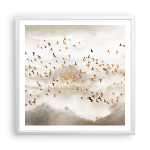 Poster in einem weißen Rahmen - Es ist schon die Zeit… - 60x60 cm