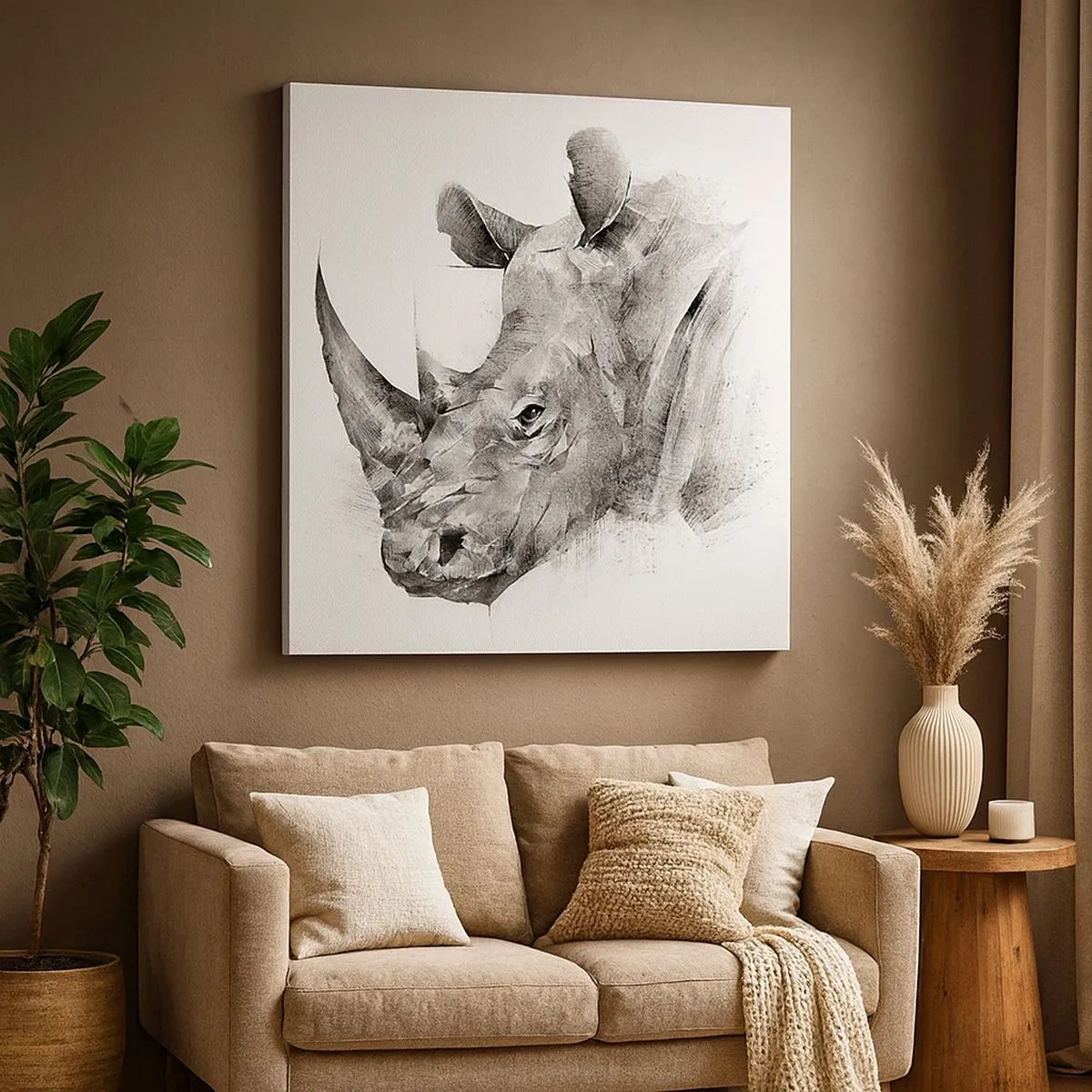 Bild auf Leinwand - Leinwandbild - Afrikanisches Porträt - 30x30 cm