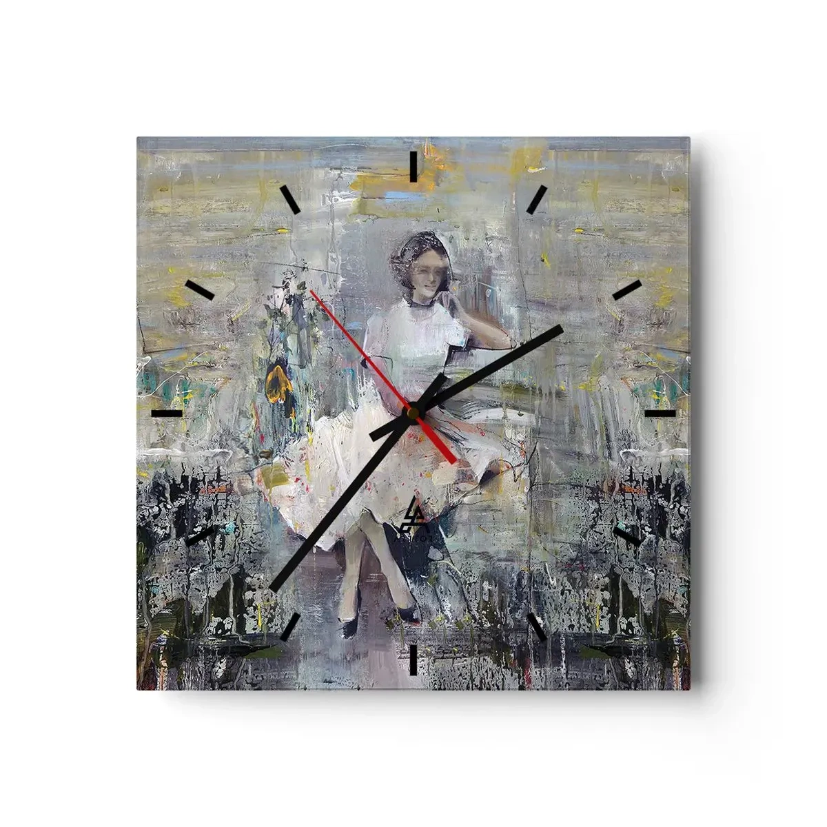 Wanduhr - Glasuhr - Klassisch und modern - 40x40 cm