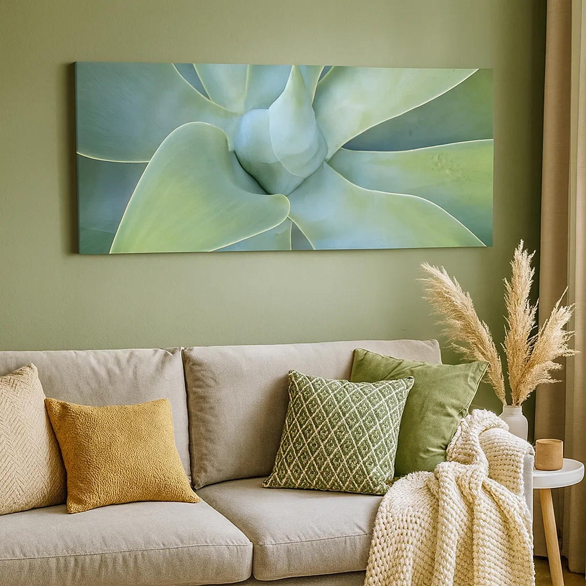 Bild auf Leinwand - Leinwandbild - Geburt des Grüns - 30x30 cm