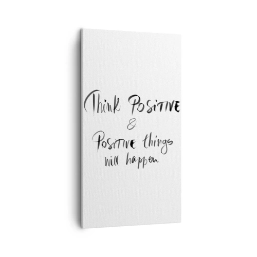 Bild auf Leinwand - Leinwandbild - Wie soll man leben? - 45x80 cm