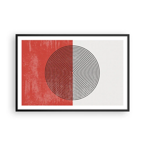 Poster in einem schwarzem Rahmen - Auf den Punkt gebracht - 91x61 cm