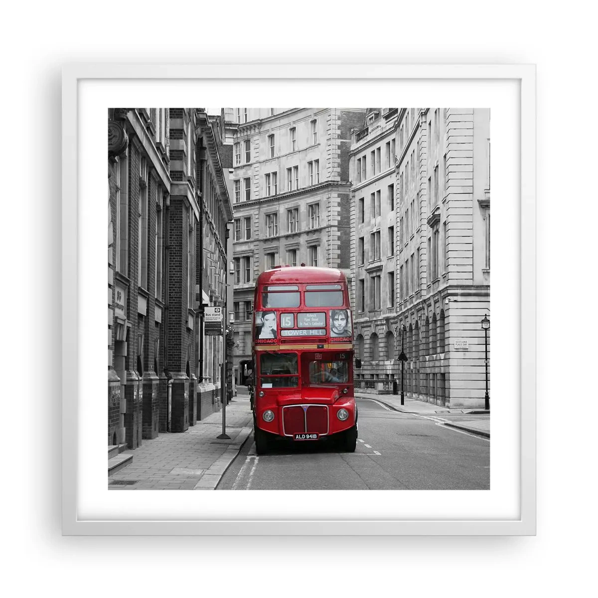 Poster in einem weißen Rahmen - Der Alltag muss nicht grau sein - 50x50 cm